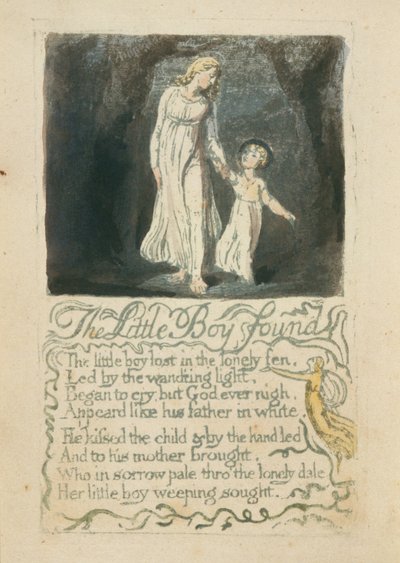 The Little Boy Found, plate 16 from Songs of Innocence, 1789 by William Blake